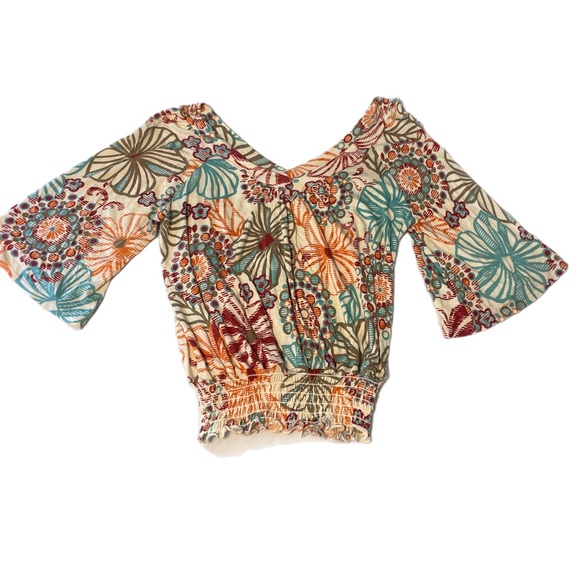 🌼 3/$18. American Rag boho top size S - Picture 6 of 6